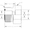 World Wide Fittings Male Flat Face O-Ring to Braze-On Bore Straight 4315X06X06 - alternate 2